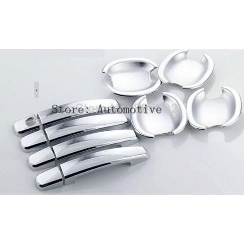 For Volkswagen Polo 2011 2012 2013 2014 ABS Chrome Door Handle Cover Trim Door Bowl Sticker for polo Accessories