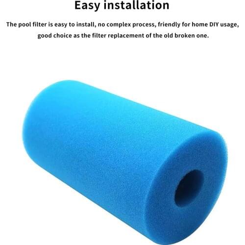 Pool Filter Cartridge Reusable Pool Filter Durable Washable Practical Washable Foam Sponge Core For Intex Type B Water Bump