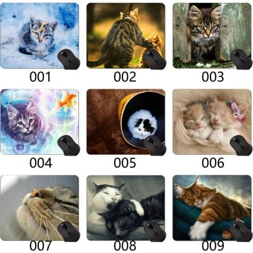 Mouse Pad with Stitched Edge,Pet cat Home Office Computer Accessories Mousepads