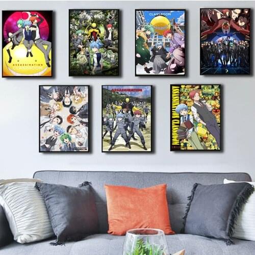 Assassination Classroom Modular Picture Poster Canvas Japanese Anime Character Painting For Bedroom Wall Art Home Decor