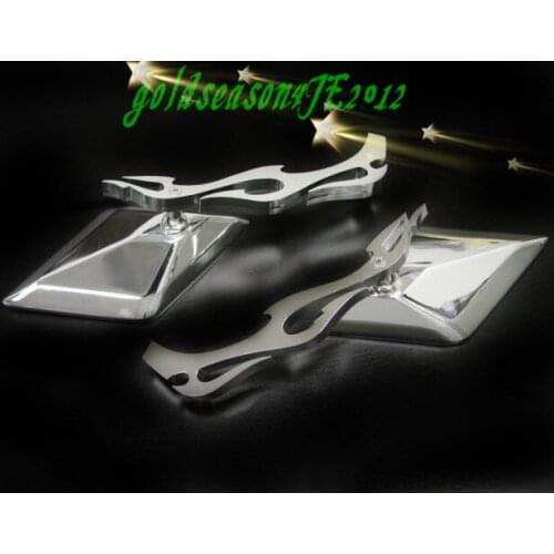 Motorcycle Standard Curiser Chopper Big Dog Rebel Shadow Spirit Magna 600 750 VTX 1300 1800 CHROME FLAME Side Rearview MIRRORS