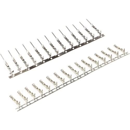 100pcs Dupont Reed Header KIT Arduin 50 X Female & 50 X Male Line Terminal Connector Cable Jumper Strip 2.54mm 2.54 Breakable
