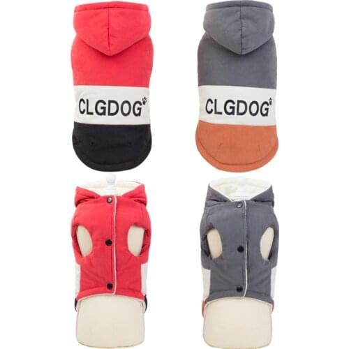 Autumn Winter Pet Clothes For Dogs Waterproof Hooded Dog Coat Jacket Warm Puppy Pet Clothing Chihuahua French Bulldog Clothes