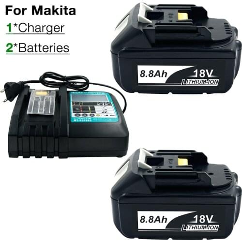 Rechargeable Replacement 18V 8800mAh for Makita 18v Lithium ion Battery BL1880 BL1840 BL1850 BL1830 BL1860B LXT400 with Charger