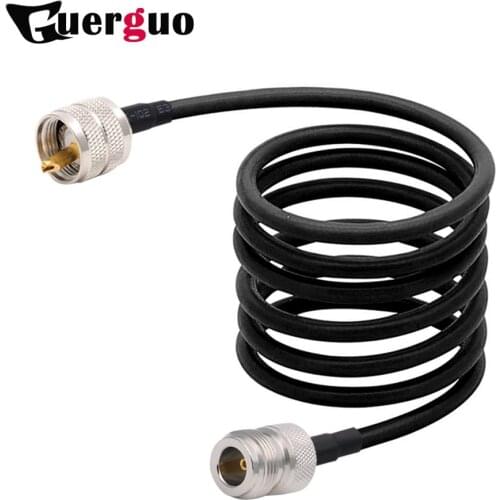 PL259 UHF Male to N Male Plug RF Adapter Cable RG58 Pigtail 50 Ohm 3G 4G Radio Antenna Extension Cord RF Coaxial Jumper