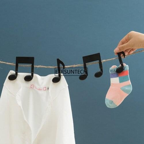 50Set Plastic Clips Cute Plastic Color Clips Cute Melody Towel Clamp To Prevent The Wind Clamp Clothes Pegs Drying Racks Clip