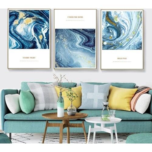 Modern Abstract Canvas Painting Art Starry Sky Wall Art Print Posters Pictures For Living Room Home Decoration Unframed