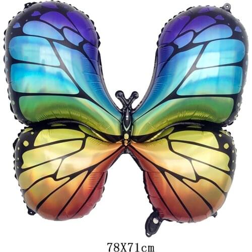 1pcs 78X71cm high quality laser butterfly balloon Globos wedding decoration children birthday party decoration kids balloons
