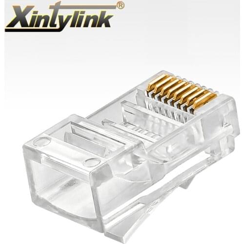 Xintylink 500/1000pcs RJ45 connector rj 45 Plug Cat5 Cat5e 8p8c unshielded jack Modular utp ethernet cable Network Conector