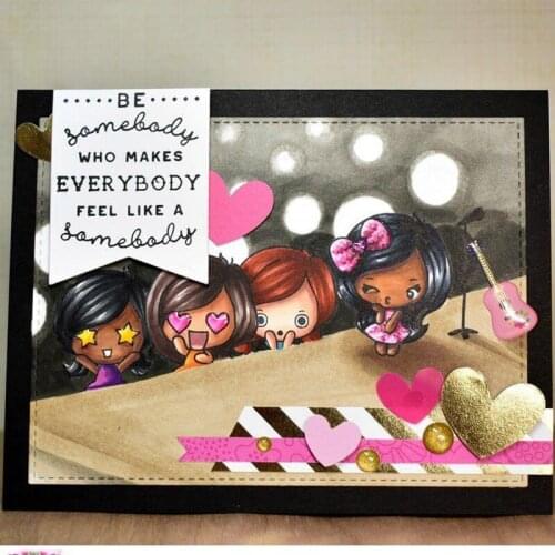 Funny Girls Clear Stamps Seal for Scrapbooking Decorative Paper Cards Making Paper Crafts Supplies Transparent Stamps 4*6 inch