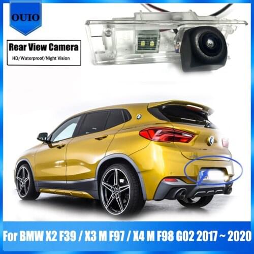 HD Fisheye rear camera For BMW X2 F39 / X3 M F97 / X4 M F98 G02 2017 ~ 2020 Backup Reversing Camera / License plate Camera