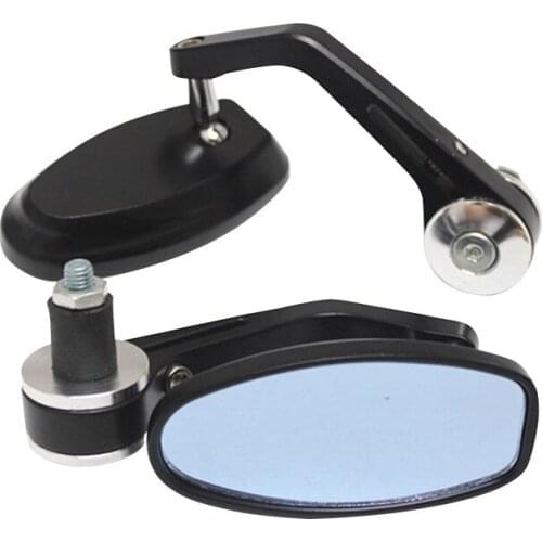 Electric motorcycle rear view mirror modified reverse oval rear view mirror 22mm diameter all aluminum reflective rear view mirr