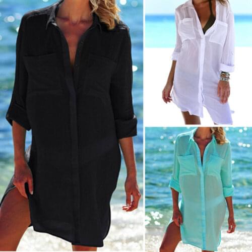 Womens Beach Tunics Women Swimsuit Cover-ups Woman Swimwear Beach Cover up Beachwear Mini Dress Saida de Praia