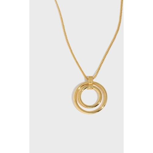 SHANICE S925 sterling silver Choker Necklace For Women design minimalist circles pendant geometric Collar Female Chocker