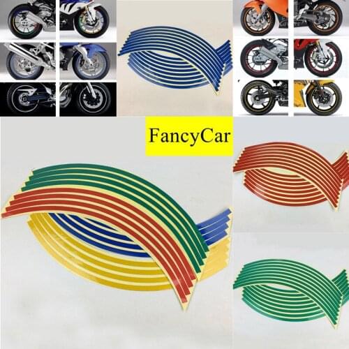 18 Inch Waterproof Bike Decals Rim Tape Reflective Modified Wheel Stickers Motorcycle Wheel Sticker