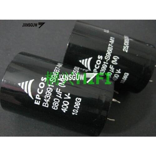 2PCS Original EPCOS B43991 400V680UF 40X60MM Black Aluminum electrolytic capacitors 680uF/400v 680UF 400V B43991S9687M