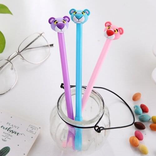 60pcs 0.5mm gel pen cartoon animal kawaii pens for student writing cute pen school & office stationery supplies kids prizes gift