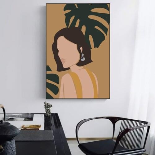 Abstract Women Canvas Paintings Wall Art Prints Poster Living Room Decor Decorative Paintings Modern Wall Home Decor