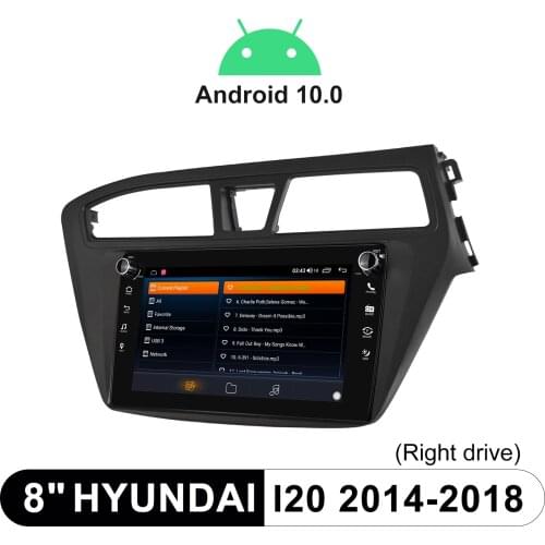 Car Radio 8'' Central Multimedia Player Android 10 Stereo Video Head Unit Carplay For Hyundai I20 2014-2018 With Bluetooth 5.1