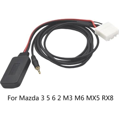 Bluetooth stereo Aux in adaptor cable For Mazda 3 5 6 2 M3 M6 MX5 RX8