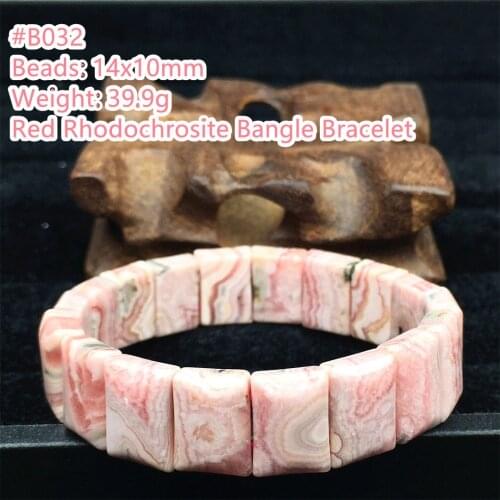 Natural Red Rhodochrosite Crystal Bracelet Jewelry For Women Men Luck Reiki Wealth Beads Stone Gemstone Stretch Bangle AAAAAA