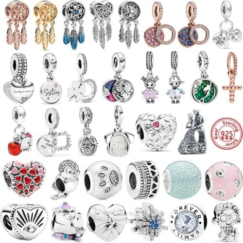 New 925 Sterling Silver Character Series Boy Girl Grandpa Grandma Mother Beads Fit Original Pandora Charms Bracelet Women DIY