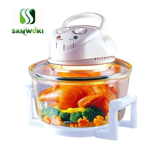 12L Halogen Oven Turbo Oven Wave Oven 1300w Electric Fryer air halogen cooking pot Air frying machine Lightwave furnace