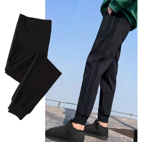 High Quality Cotton Elastic Maternity Pants Spring Autumn High Waist Casual Harem Trousers Clothes for Pregnant Women Pregnancy