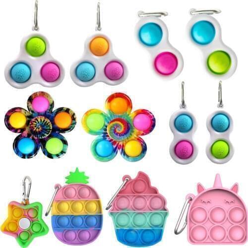 Fidget Pops Simple Dimple Gift Stretchy Strings Anti Stress For Kids Children Adult Silicone Stress Reliever Toy Squeeze Toy