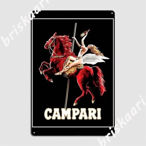 The Campari Horse Metal Signs Club Home Cinema Customize Painting Décor Tin sign Posters