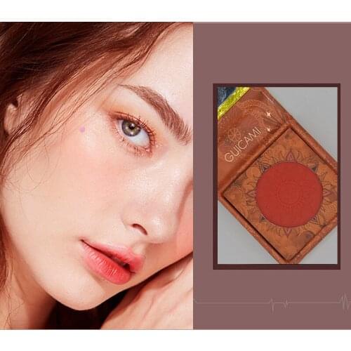 5g Monochrome Blush Makeup Palette Mineral Pink Rouge Long Lasting Natural Cream Blush Retro Print Korean Blush long lasting