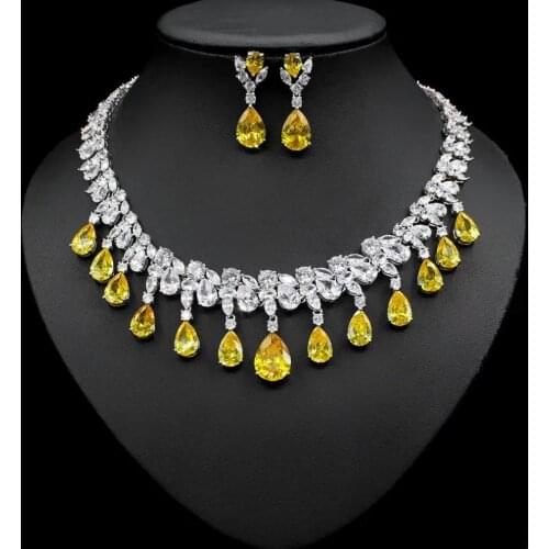 Jankelly African 2pcs Bridal Zirconia Jewelry Sets For Women jewelry sets & more Dubai Nigeria CZ Crystal Wedding Jewelry Sets