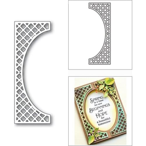New 2021 Oval Lattice Arched Border Frame Metal Cutting Dies for DIY Scrapbooking and Card Making Decor Embossing Craft No Stamp