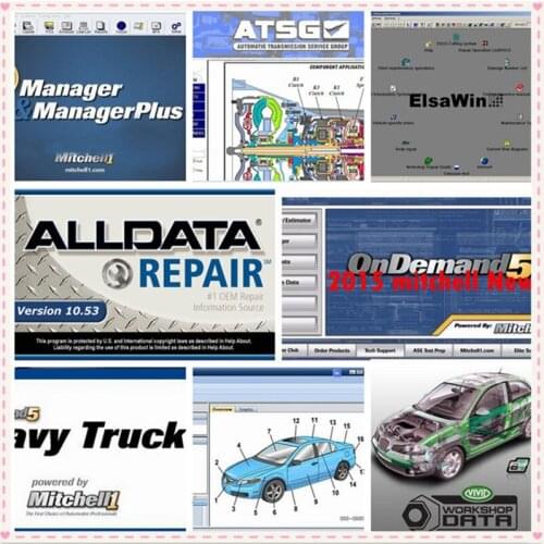Alldata and mit.c.hell software Auto Repair data Alldata 10.53 Mit.ch.e.ll 2015v Vivid workshop data ElsaWin 1TB HDD USB3.0