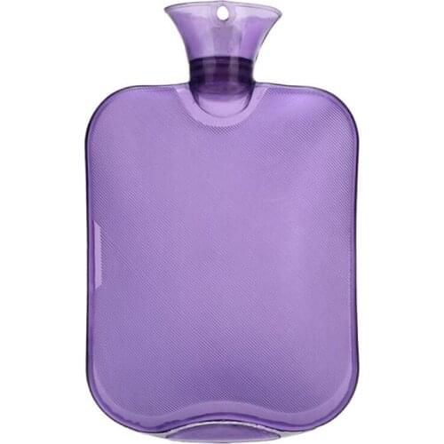 New Safe Craetive Transparent Hot Water Bottle High Density PVC Explosion-proof Hot Water Pack Bag Up Massage Health Care 2000ml