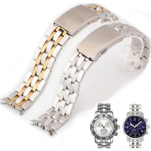 19mm 20mm Stainless Steel Watch band For Tissot T17/T014/T41/T461/PRC200/T055/T067 Watch Strap Bracelet Men Watchband Curved End