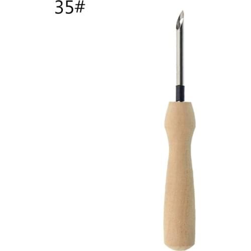 Knitting Embroidery Pen Weaving Felting Craft Punch Needle Threader Wooden Tool B85C