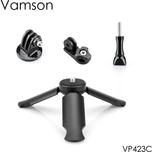 Vamson for Gopro Hero 7 6 5 for Xiaomi Xiaoyi Yi 4K Tripod Selfie Stick for iPhone Accessories for DJI OSMO Action Camera VP423