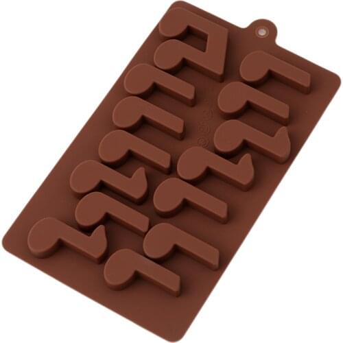 Silicone Cake Mold Interesting Music Notes Pattern Sugar Fondant Cake Mold Bakware Soap Mold Ice Tray Sugar DIY Craft Tool