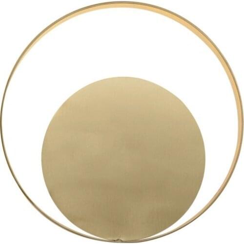 Modern Copper Round LED Bathroom Light Living room Wall Lamp Bedside Wall Light Fixtures Aisle Stair Wall Sconce 220V Luminaire