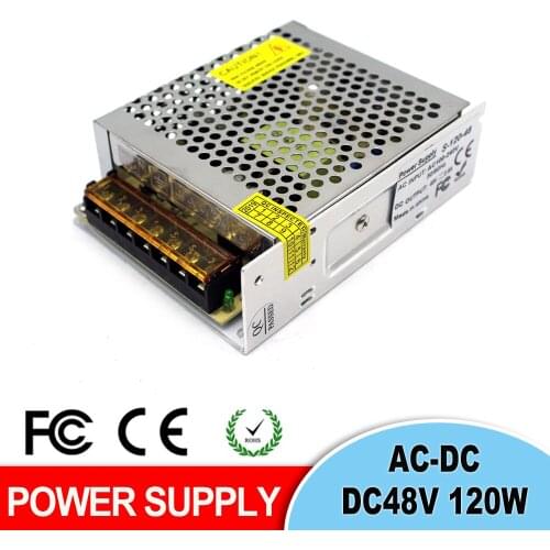 Universial Regulated Power Supply 48V 2.5A 120W Led Power Adapters Driver transformer 110v 220v AC DC48V USP For CNC CCTV Motor