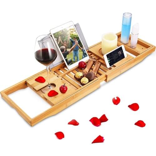 Bathroom Storage Shelf Organizer Bathtub Caddy Shelf Shower Storage Phone Towel Shampoo Holder Shelf Home Washroom Gadgets