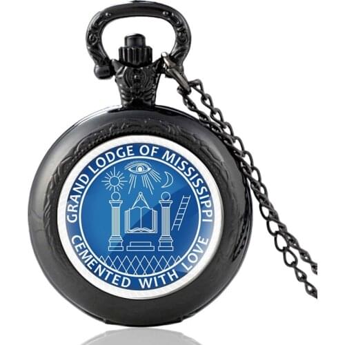 Vintage Eye of Providence Design Black Quartz Pocket Watch Men Women Pendant Necklace Hours Clock