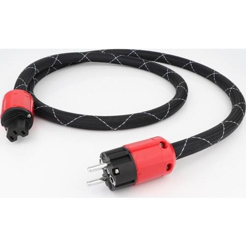 D503AA HI-End Schuko Power Cable OFC Audiophile Power Cord Cable 16mm hifi power cable 15 Amp Power Cable