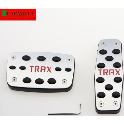 Carmilla AT Aluminum Alloy Interior Gas Brake Pedal Protection Cover Car Pedals for Chevrolet Trax Tracker 2012 - 2020 Parts