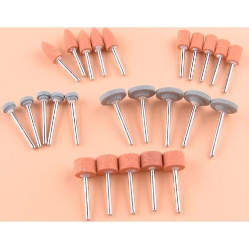 25Pcs/set Abrasive Ceramic Polishing Grinding Bit Fit for Electric grinder Rotary Tool Drills Accessories