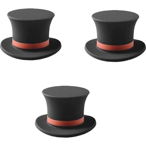 3Pcs Wine Bottle Stopper,Silicone Reusable Wine Saver,Hat Style Reseal Beer Saver for Wine,Champagne,Kitchen Gadgets