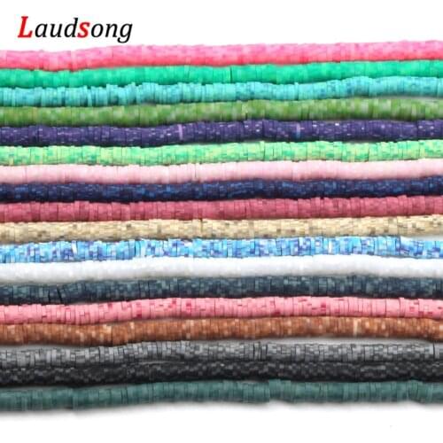 5mm Mixed Flat Round Polymer Clay Beads Slices Disk Loose Spacer Handmade Beads For Jewelry Making Bracelet DIY Finding