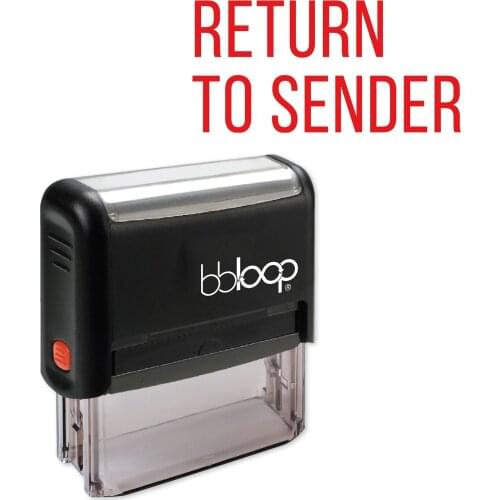 Bbloop Return w/Tall Skinny Style Font and Design Self-Ink