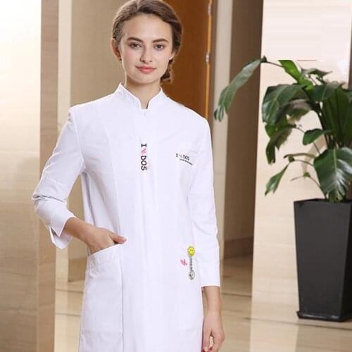 Customize made White Uniforms 2020 Spring New Beauty Centre Work Coat+Pants Sets Workwear Free Shipping